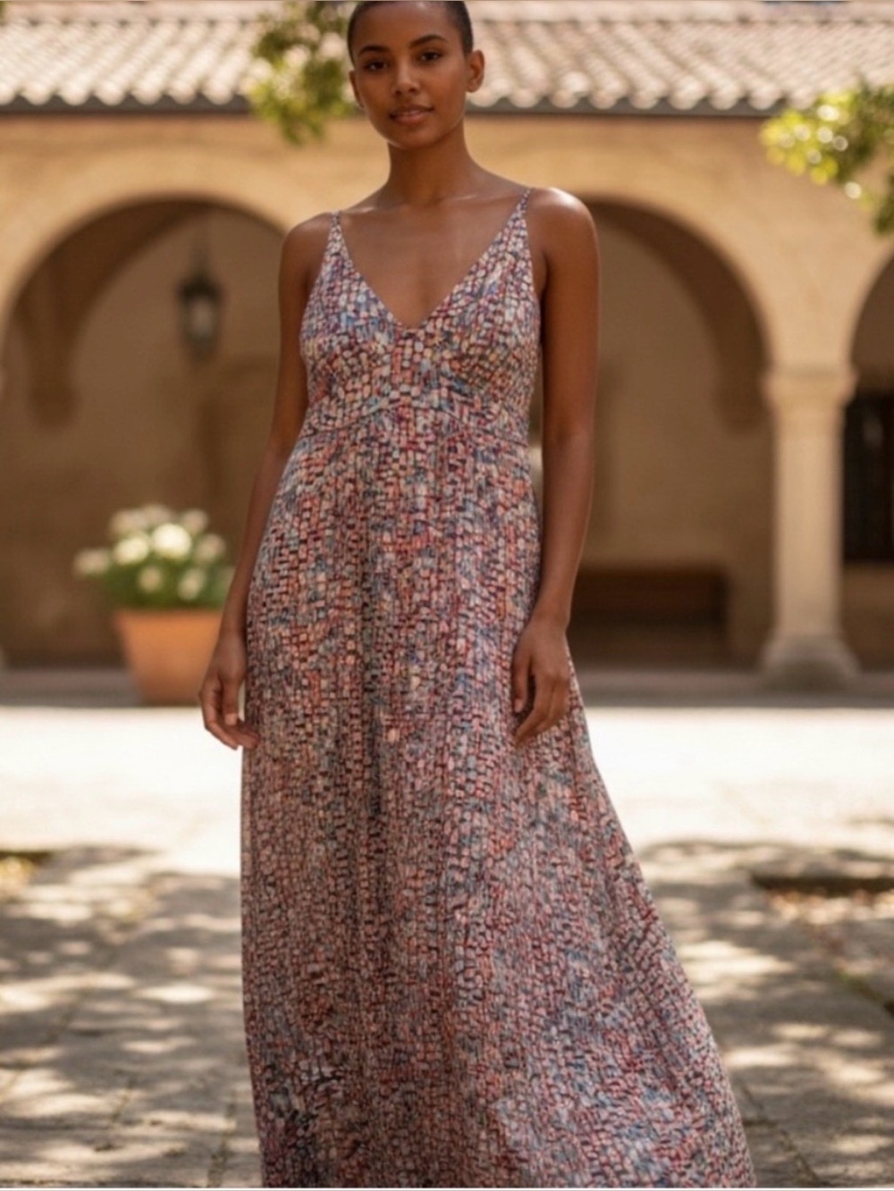 Tuckernuck mosaic Natasha maxi dress shimmer